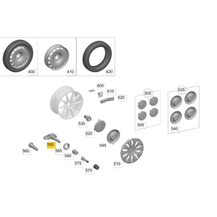 Tire pressure sensor TPMS A0009058921